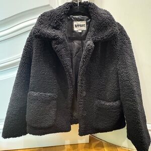 Apparis Black sherpa fuzzy Coat